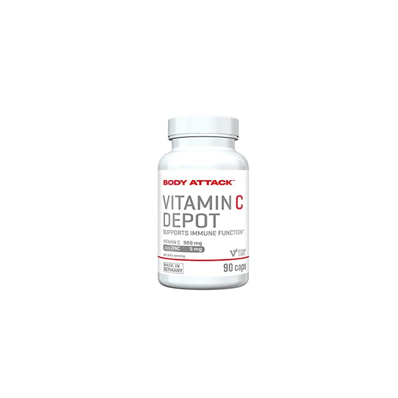 Body Attack Vitamin C Depot, 90 Caps/90 Servings, High Dose