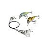 PetrisCatch Crankbait Wobbler Set of 4 + 4 Steel Leaders,