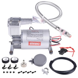 CNRAQR 150PSI Heavy Duty Air Train Horn/Air Ride Suspension Compressor 3/8NPT for Car Horns/Pneumatic Suspension Systems/Pneumatic Tools/Car Tires/Motorcycle Tires 12V