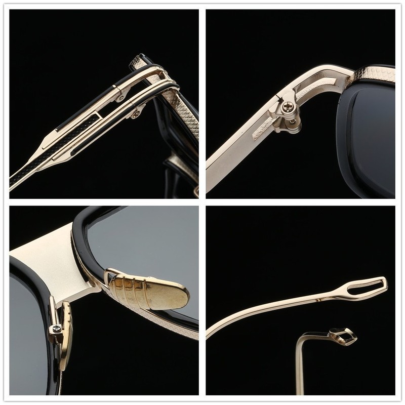 Gobiger Aviator Sunglasses for Men Retro Fashion Goggle Alloy Frame