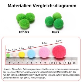 JekyTMP Pack of 400 10-30 mm Pompoms Colourful Pompoms for Crafts Colourful Mini Pompoms Small Mini Pompoms Craft Pom Poms Colourful Fluffy Pompoms (Mixed Colour)