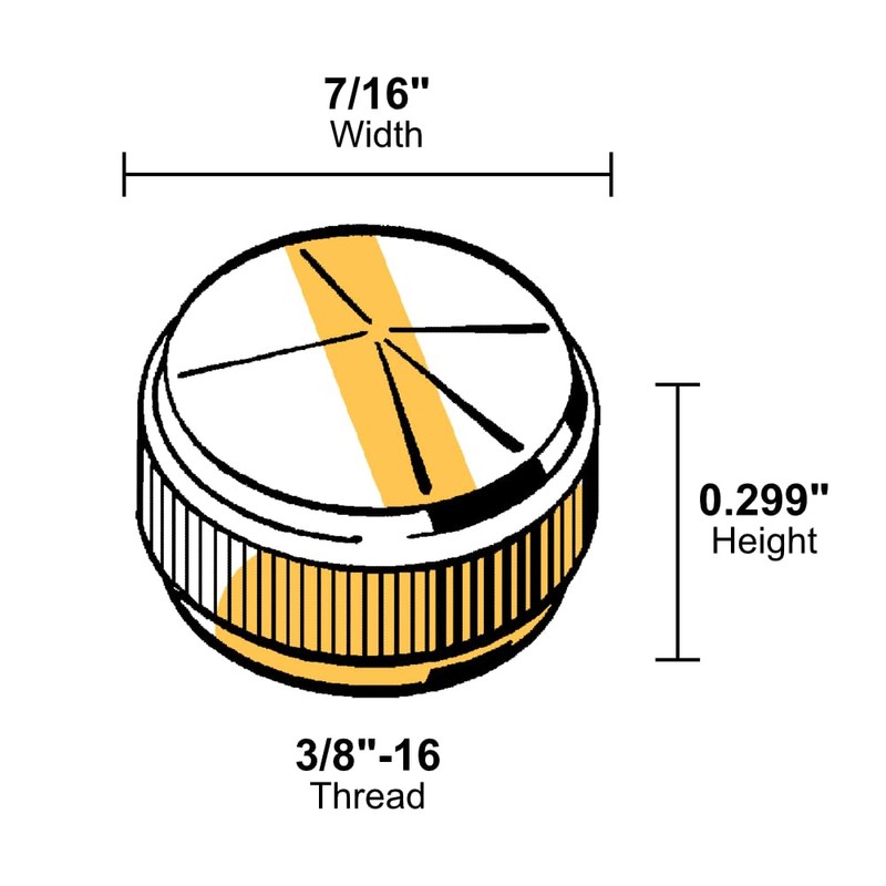 3/8"-16 x 7/16" Brass Coarse Thread Bleeder Caps (10 pcs.)