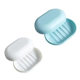 2 PCS Soap Dish with Lid,Travel Soap Case Soap Dish with Lid,Soap Cases with Lid for Shower Travel Bathroom
