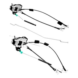 2Pcs Passenger Side Door Latch Cable Rod Fit for Ford E150 E250 E350 Econoline Van 1992-2014, Right Hinged 60% Door & Rear Cargo Door Latch Cable Assembly, Replace 8C2Z-15264A00-B 8C2Z-15431A02-C