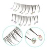 Mikinona 10Pcs Rhinestone Fake Eyelash Natural Look Eye Lashes with