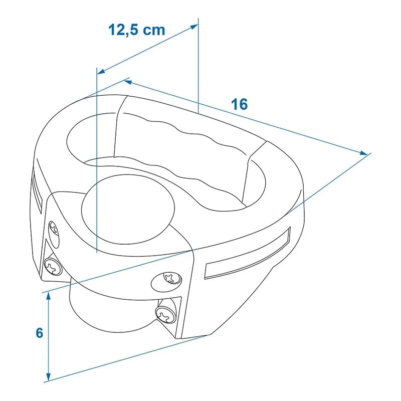 MULTIBROS 2 x Manoeuvring Handle for Jockey Wheel Diameter 48