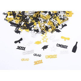 Yoridis 50g 2021 Graduation Party Confetti Glitter Diploma Graduation Cap Star Metallic Sequin Table Scatter Graduation Party Decoration Supplies