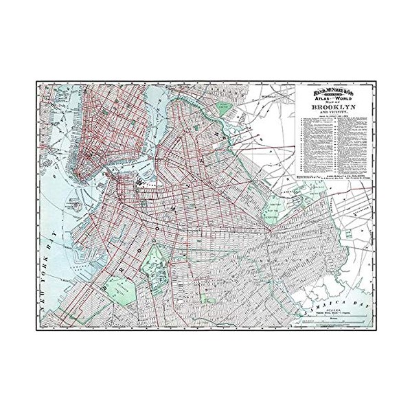 Brooklyn and Vicinity with Index to Street Car Lines -