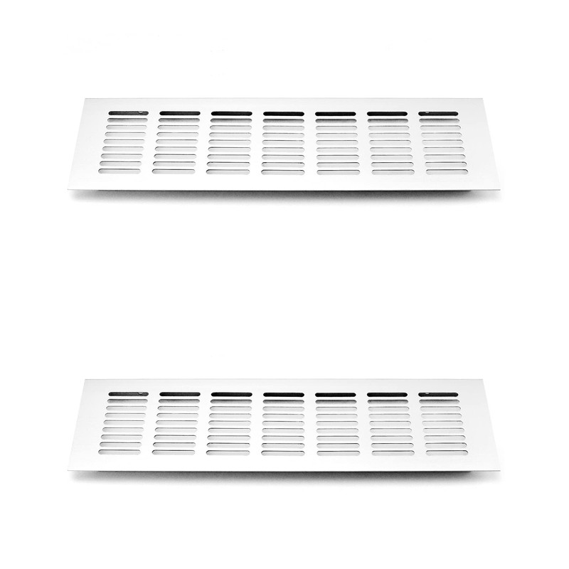 QWORK® 2 pieces high-quality aluminium ventilation grille, door ventilation grille,