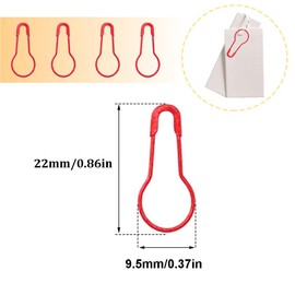 Ruidee 1000 pcs Metal Safety Pins Gourd Pin Bulb Pin Calabash Pin Bead Needle Pin Clothing Tag Pin DIY Home Accessories (Red), (US-JJ-JS-BZ-HL)