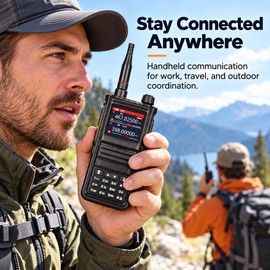 Multi-Band Two Way Radio for Outdoor Communication – 256 Channels, USB-C Charging & 2600mAh Battery