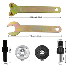 TorSor 10 Pack Power Drill to Angle Grinder Adapter with Angle Grinder Lock Nut Flange Wrench 6mm &10mm Arbor Mandrel Shank Kit for Cordless Drill Driver Grinding Disc Cut-off Wheel Cutting Wheels