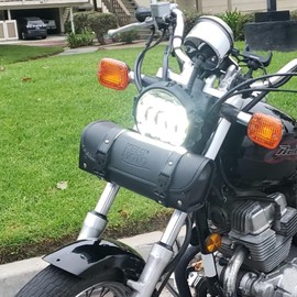 KEMIMOTO Motorcycle Tool Bag, Universal Bike Front Bag, Tool Holder, Accessory Holder, Motorcycle Bag, Tool Pouch, Black