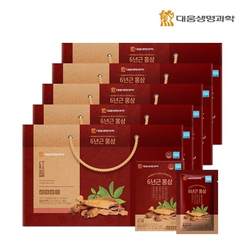 Daewoong Life Science 6-year-old red ginseng (70mlX30 packets) 5 sets