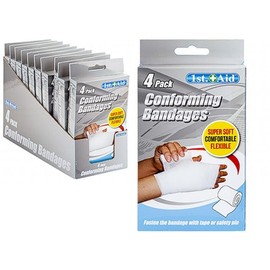 Conforming Bandages, Super Soft Flexible, 4-Pack, Medical Dressing
