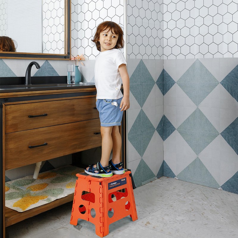 Flottian 13" Folding Step Stool for Adults and Kids Holds