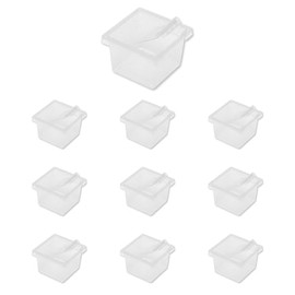 Jungle Bob - Clear Plastic Reptile Terrarium Box - Easy Transportation - Enclosure for Small Herps - Side Ventilation - Clear View - Fade Resistant - Mini - 2.5" x 2.5" x1.75" - 10 Pack