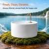 DOOOB Ceramic Dog Water Fountain, 4L/135oz Ceramic Cat Water Fountain
