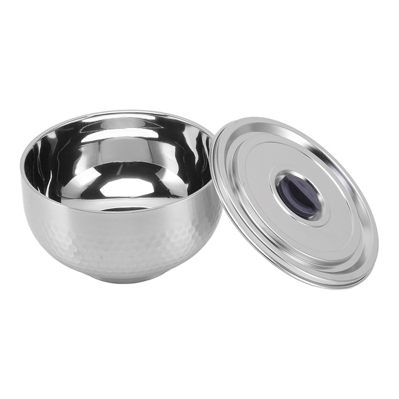 Stainless Steel Bowl 2 Layer Rustproof Thermal Insulation for Rice