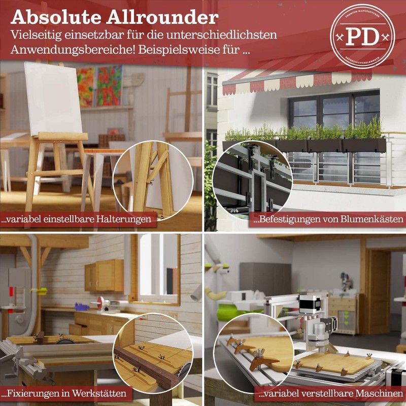 PD® Wing Nuts M8 (DIN 315) | High-Quality A2 V2A