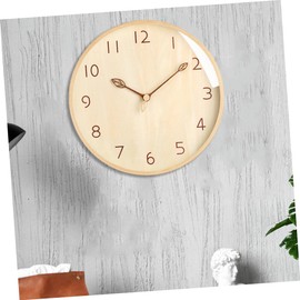 FUNOMOCYA Boho Wall Clock Solid Wood Wall Decor Home Decor for Bedroom Office Living Room