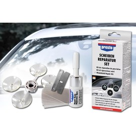 BISOMO Scheiben-Reparatur-Set Presto, Steinschläge reparieren, Windschutzscheiben Reparatur, Versiegelung Scheibe Auto PKW