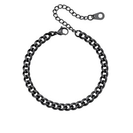 Supcare Mens Bracelets Stainless Steel, 4MM Cuban Bracelet Strong Link Chain Jewelry, Resizable Bracelets for Men 16cm+5cm