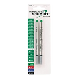 Schmidt 8126 Long Capless Rollerball Refill Fine Point 0.6mm, Green, 2 Pack Blister (SC58126)