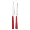 Excelsa Set Coltelli in Acciaio Inox, Rosso, 2 Pezzi
