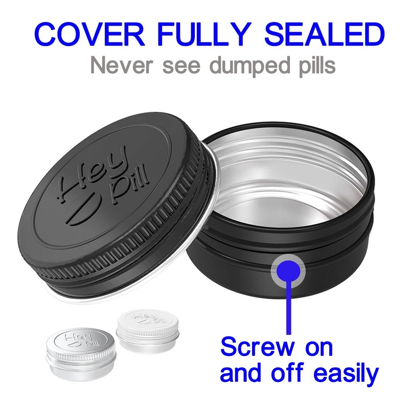 Extra Small Pill Box for Purse (3 Pack), ADHYRO Aluminum