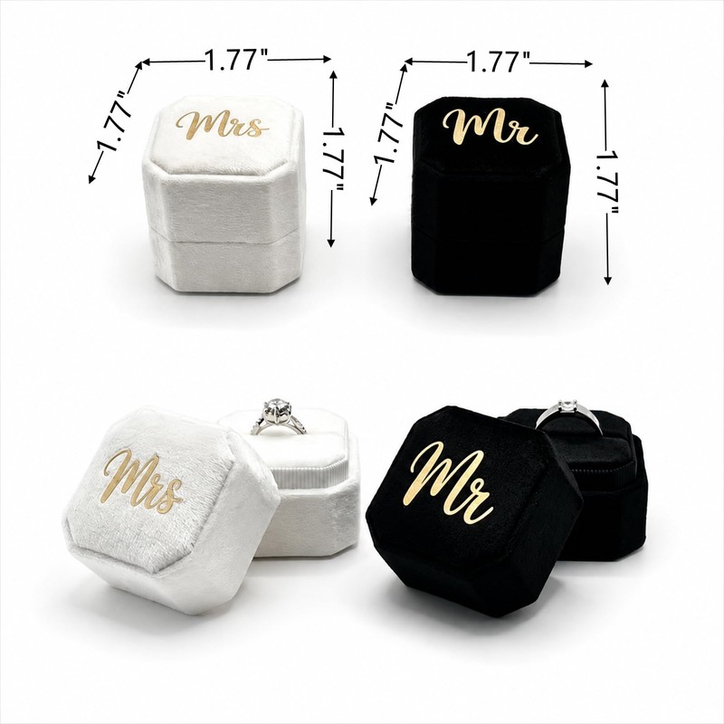 MTJYQYF Mr & Mrs Wedding Ring Box - Engagement Ring
