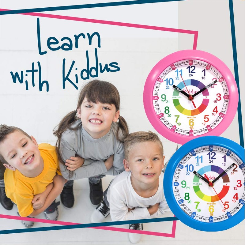 Kiddus Kid’s Wall Clock Analogue Time Teacher with Time Learning