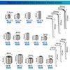 HanTof 340Pcs M2.5, M3, M4, M5, M6, M8 Metric Hex
