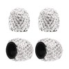SAVITA 4pcs Ventilschaftkappen Strass Reifen Ventilkappen, Bling Luftdichte Dichtung für