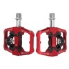 Dual Function Bicycle Pedal Flat Clipless Cleats 3 Sealed Bearings