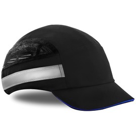 ACE Patera Work Cap - Shock Absorbing - Short Visor - with Reflective Elements - Lightweight and Breathable - 812 - Black/Blue