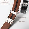 WHIPPY Men's Automatic Leather Ratchet Belt without Holes, Width 35