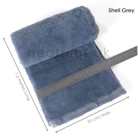 Luxuriöser Kunstfellstoff von NEOTRIMS – vorgeschnittene Paneele 1,6 m lang x 20 cm, weicher Plüsch, 10 mm Flor, 21 Farben – Kunstpelz im Band-Stil zum Basteln, Nähen, Bekleidungskanten und