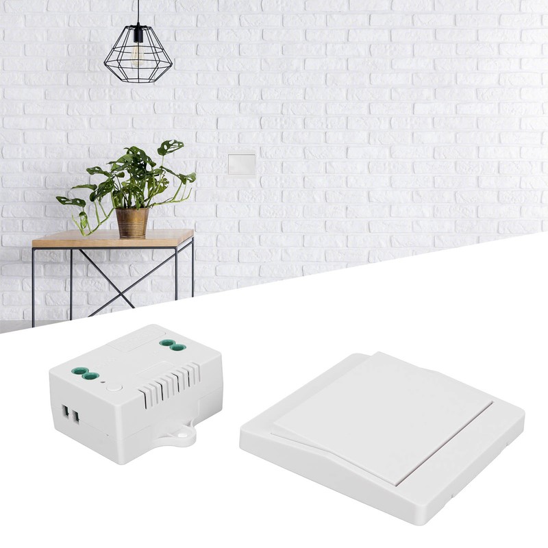 Wireless Light Switch Receiver Kit Self Generating Kinetic Energy Remote
