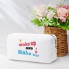 Makeup Lover Gifts Wake up and Make up Cosmetic Bag