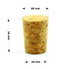 AlcoFermBrew Cork Bung 26/24mm x 5 – Tapered Cork Bung