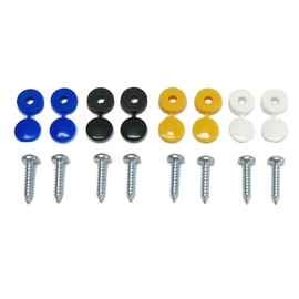 All Trade Direct 8 Pk Caps & Screws Car Number Plate Fixing Fitting Kit