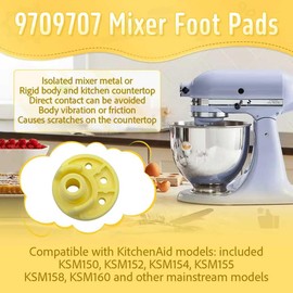 (5-Pack) 9709707 Mixer Rubber Foot Fits Kitchen Aid Tilt Head Stand Mixer Replace for AP4326634 WP9709707 PS1488432 AP6013808 115792 1376946 KSM152 KSM158 KSM160 PS11747035 KSM154 KSM155 KSM150
