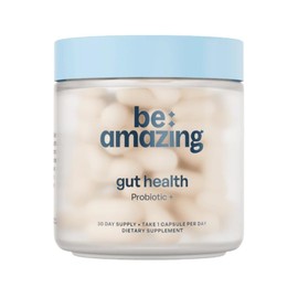 Be Amazing Gut Health Probiotic+ | Digestive Enzymes, 10 Billion CFU, 8 Probiotics Strands, Improves Skin | Reduce Bloating & Supports Regularity for Women & Men | Vegan, Gluten Free | 30 Capsules