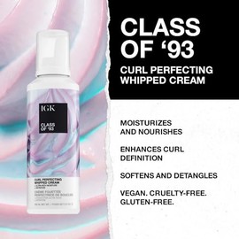 IGK Crema Batida Perfeccionadora de Rizos 5.5 oz - Potenciador de Rizos - Desenredante - Curly