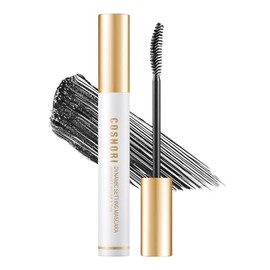 COSNORI Dynamic Setting Washable Mascara Volume&Curl 01 Black – Volumizing, Tubing Mascara, Long-Lasting, Silk Amino Acids, Hyaluronic Acid 0.23fl oz 