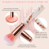 Marble Makeup Brushes Set 12 PCS with 2 Blending Sponges