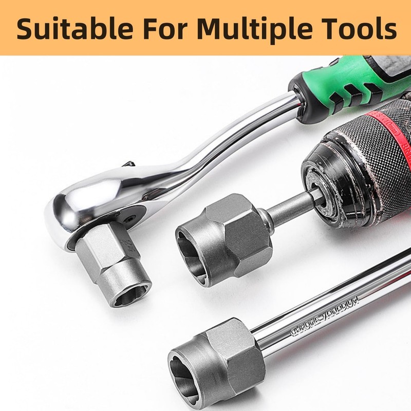 Bolt Extractor Kit,14 Pcs Nut Extractor Socket Set,1/4”-3/8” Drive Drive