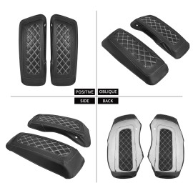 HDBUBALUS White Hard Saddle Bag Lid Bra Covers For Harley Touring FLHT FLHX FLTR 2014-Up