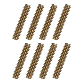QUARKZMAN Pack of 40 Full Thread Rods 1/4 x 1-1/4 Inch Threaded Rods Long Thread Screws Carbon Steel for Furniture Garden Railing Mounting Frame Connection Colour Zinc